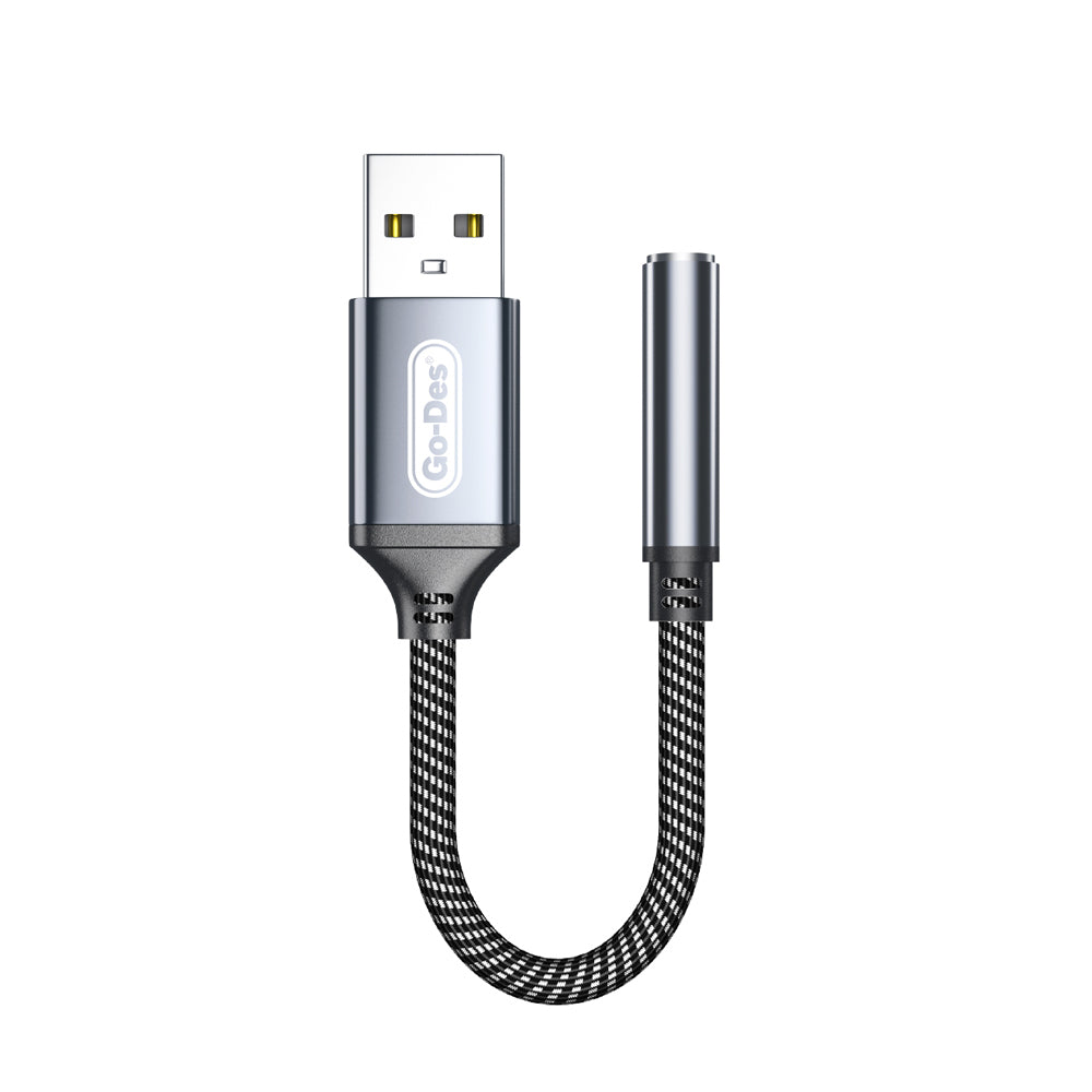 Go Des GD-UC332 USB-A to 3.5mm Aux Çevirici Ses Adaptörü Go Des GD-UC332 USB-A to 3.5mm Aux Çevirici Ses Adaptörü